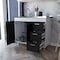 Tuhome Ferretti Base Cabinet, Three Drawers, Double Door, Four Legs, White/Black MIW6764 - alternate 1